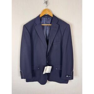 REA Sartoriale Linea Tasmania Wool Navy Blue Blazer Made in Italy Men 46 NEW